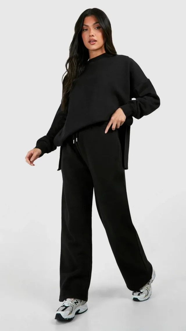 Black Maternity Straight Leg Jogger