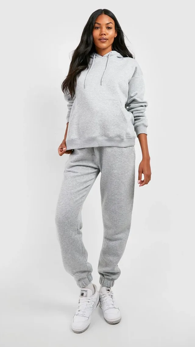 Ice Grey Maternity Basic Hoodie