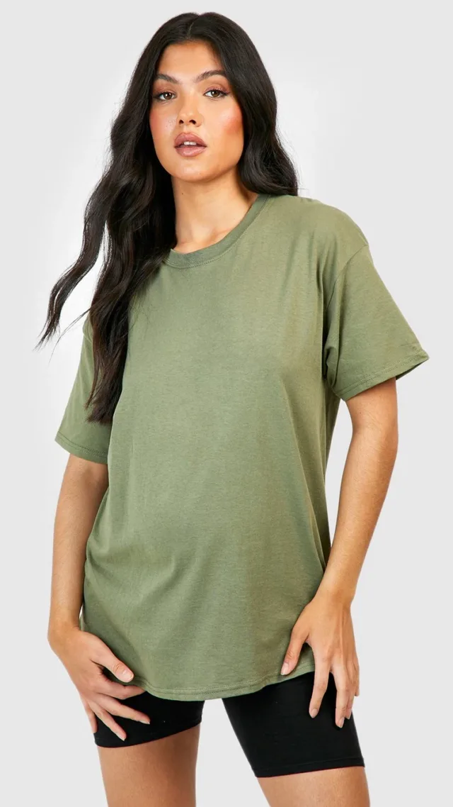 Olive Maternity Cotton T-Shirt