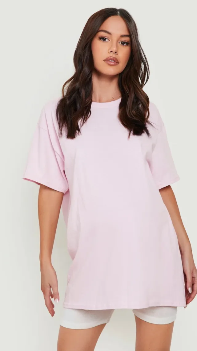 Pink Maternity Cotton T-Shirt