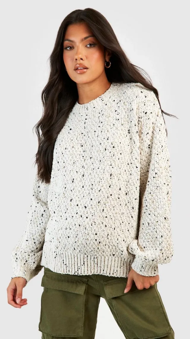 Stone Maternity Popcorn Marl Knit Sweater