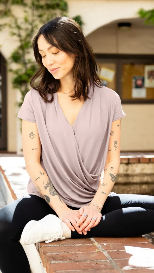 Bamboo Draped Nursing Top