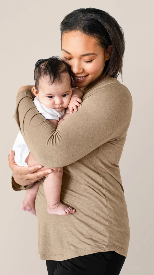 Bamboo Maternity & Nursing Long Sleeve T-Shirt