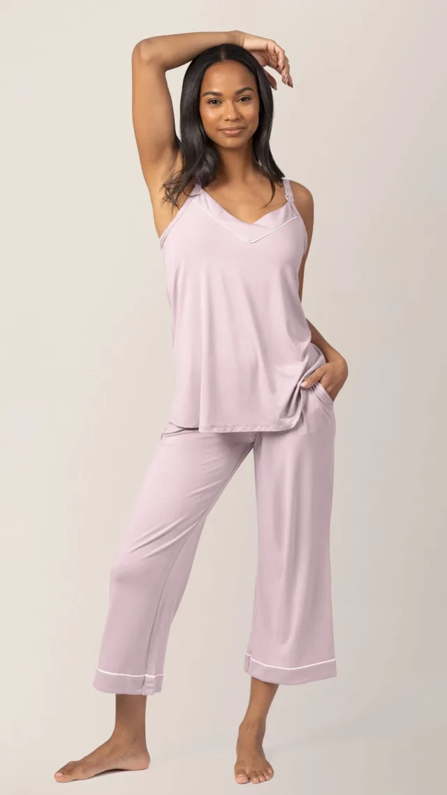 Clea Bamboo Nursing Tank & Capri Pajama Set