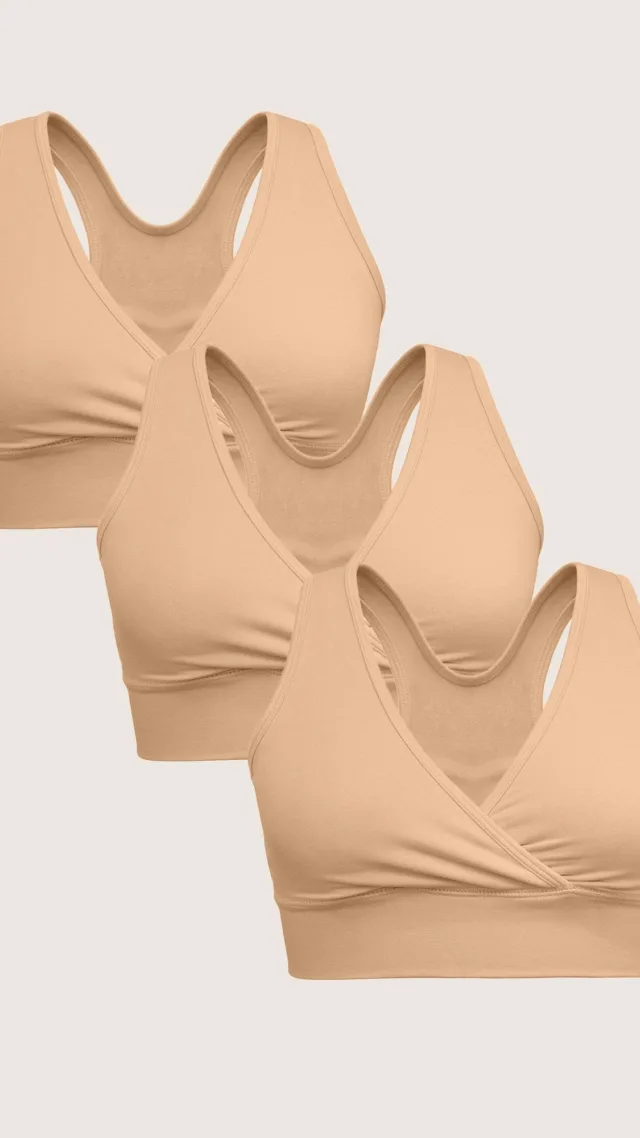 Wash Wear Spare® French Terry Nursing Bra Pack