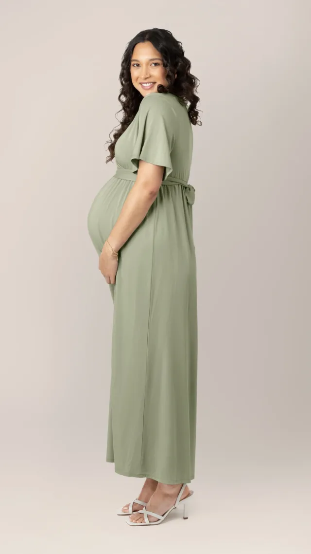 Wrap Maternity Maxi Dress