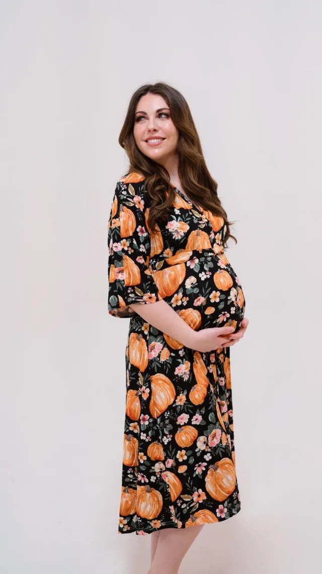 Amelia Labor & Postpartum Gown Harvest Floral