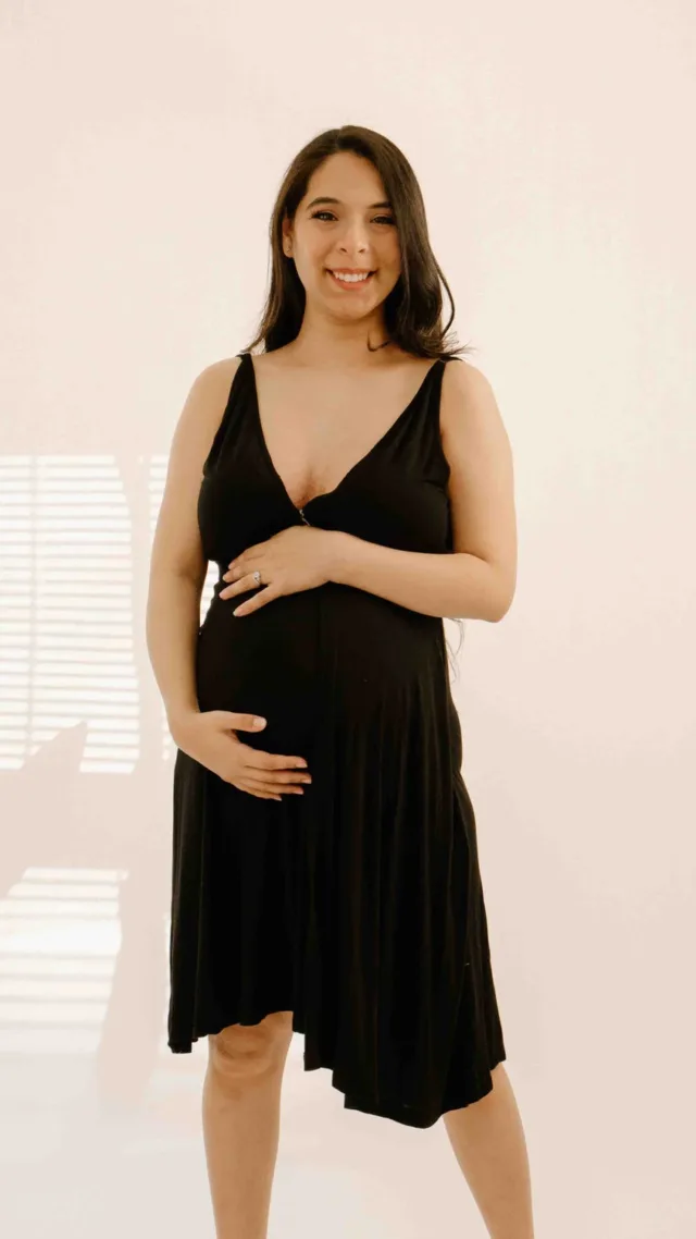 Juliet Labor & Postpartum Gown In Black