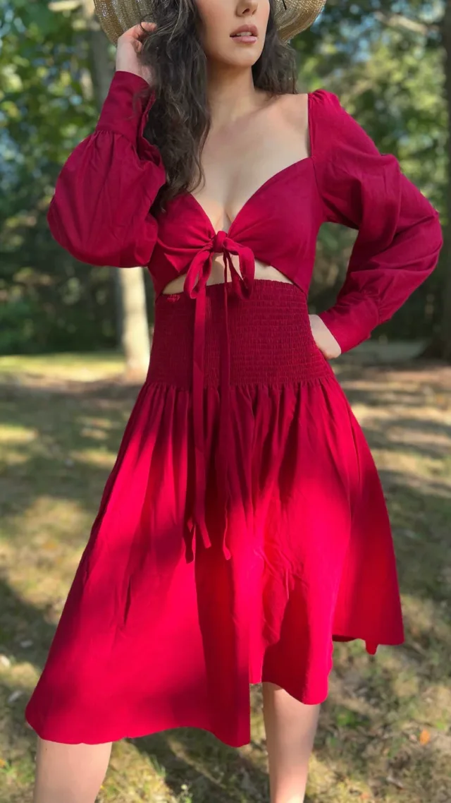 Juniper Dress In Merlot