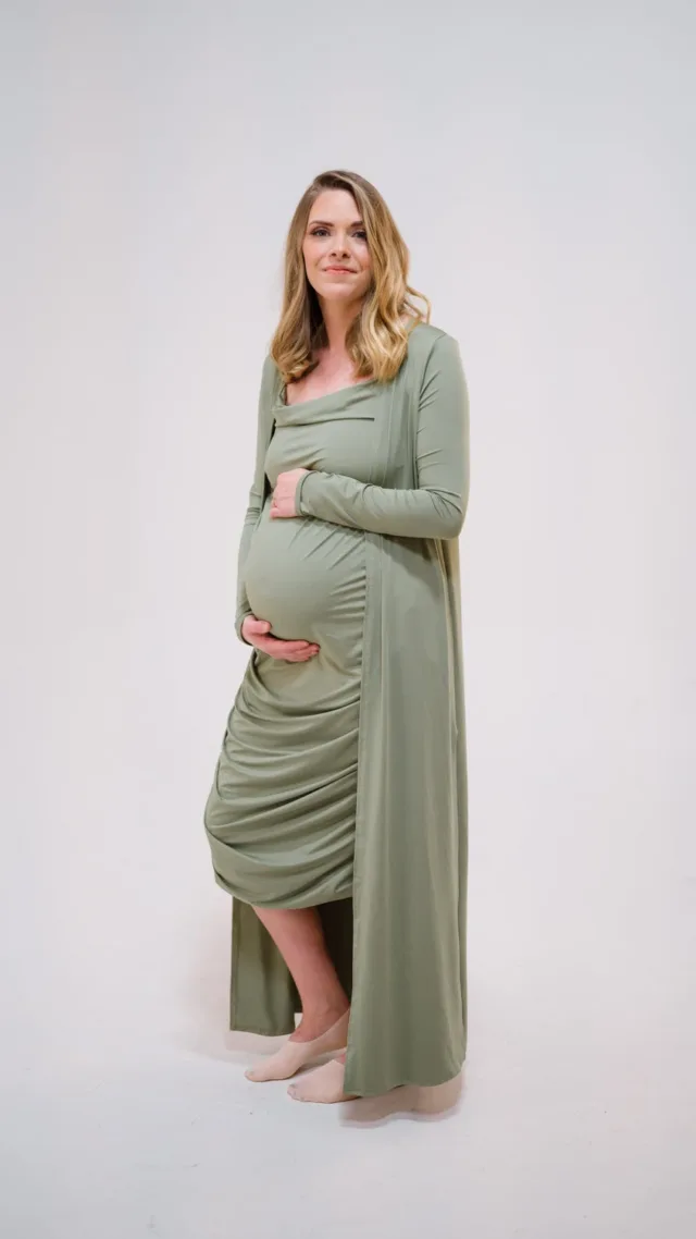 Maddison Dress And Duster Set In Moss