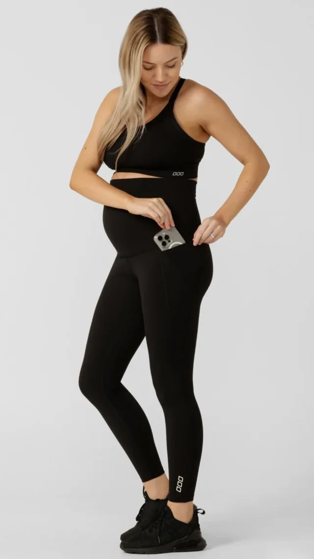 Lj Maternity Phone Pocket Ankle Biter Leggings