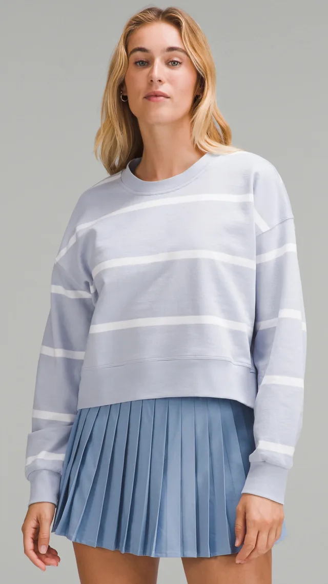 Perfectly Oversized Cropped Crew  Stripe