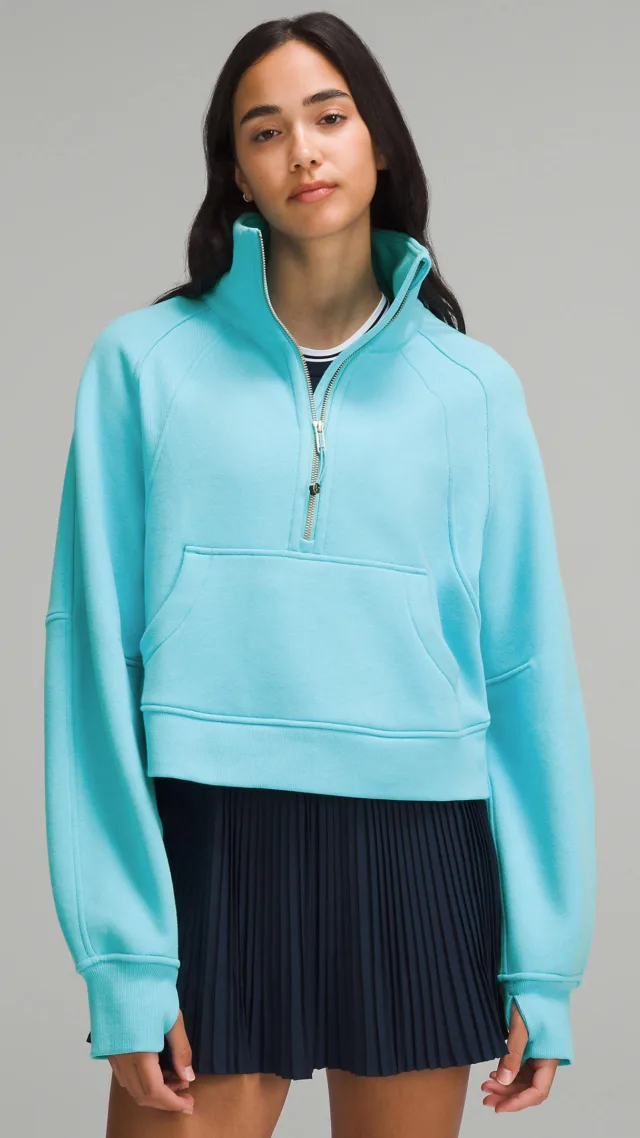 Scuba Oversized Funnel-Neck Half Zip