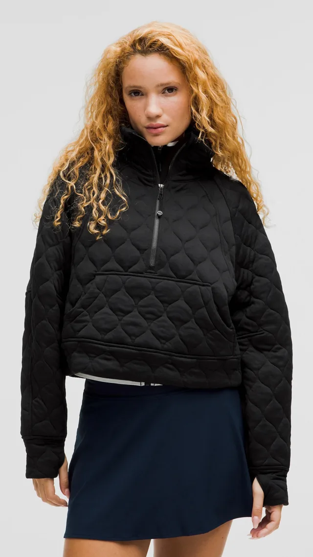 Scuba Oversized Quilted Half Zip