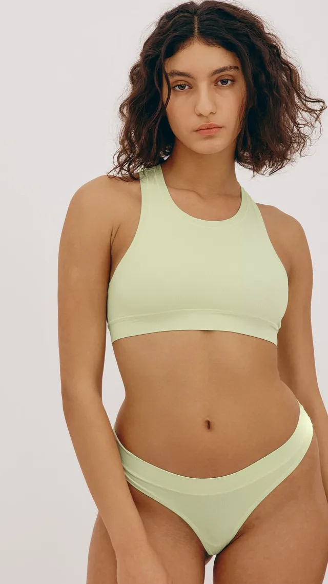 Algae Life Naked Rib High-Neck Bralette