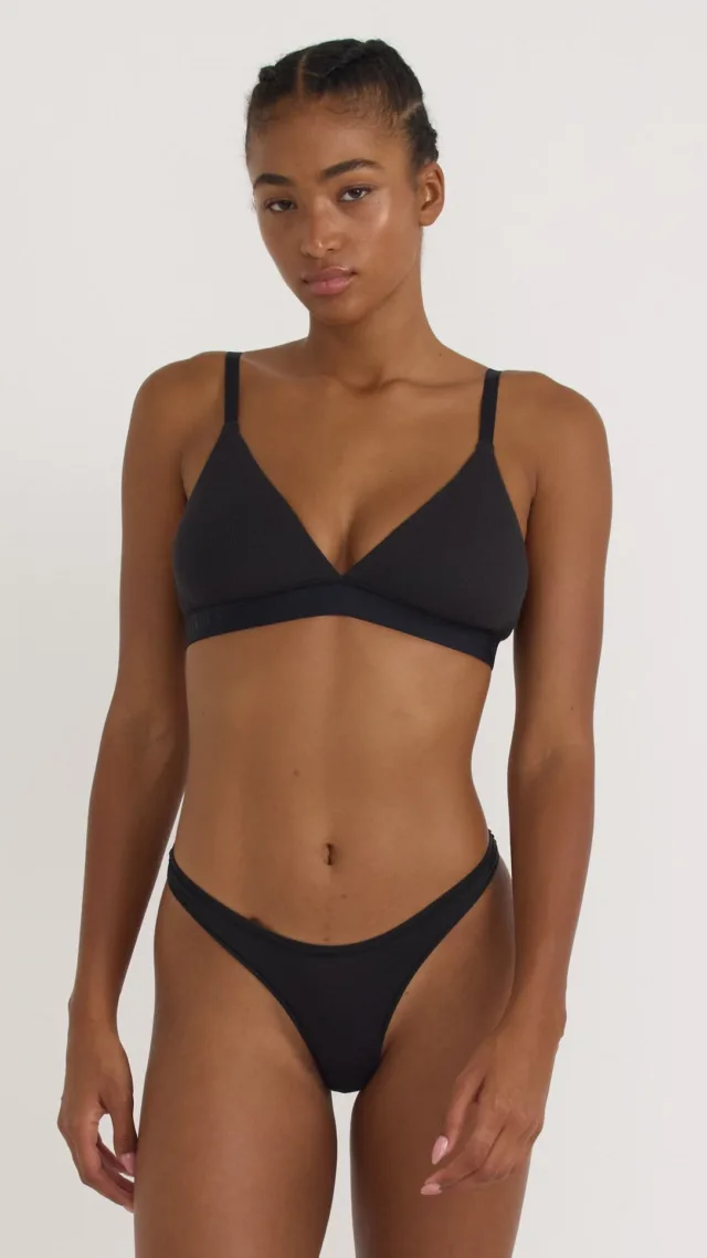 Core Rib Triangle Bralette