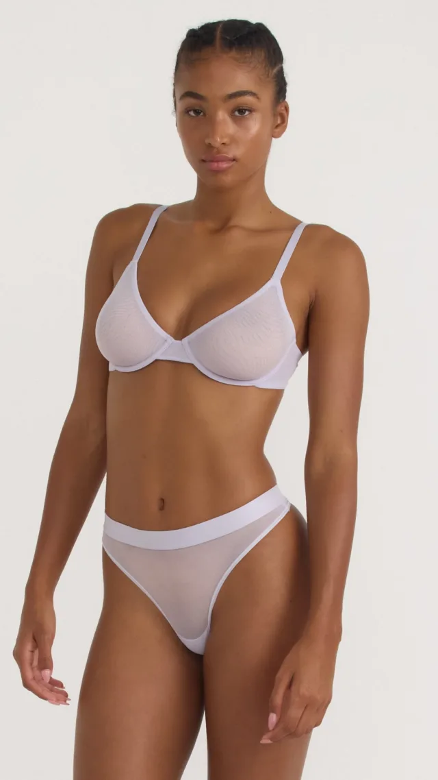 Mesh Unlined Demi Bra