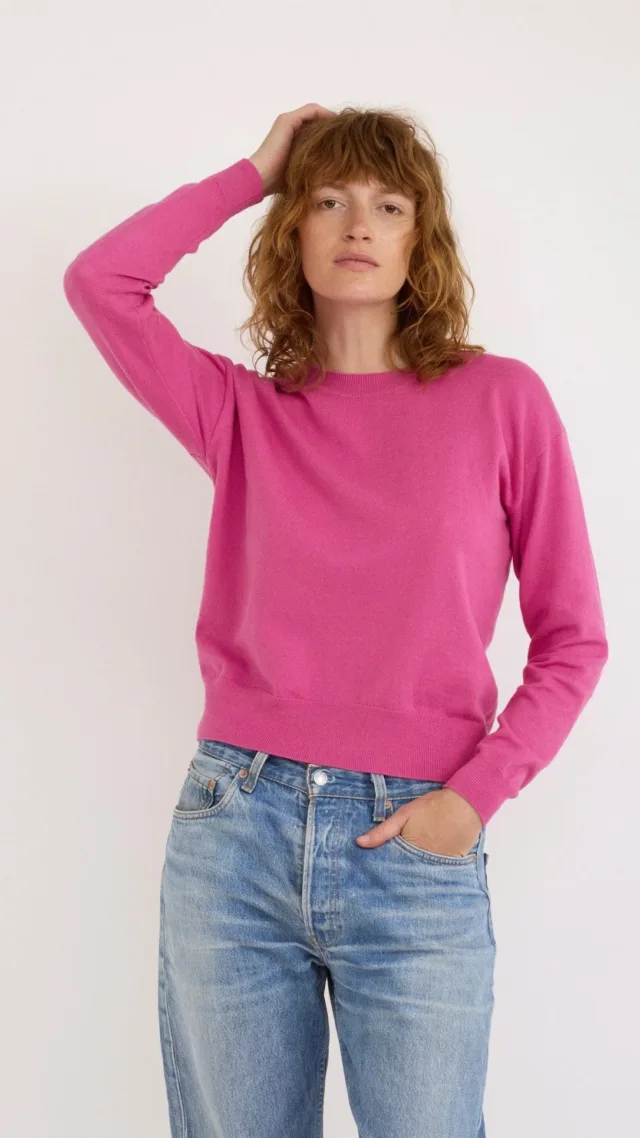 Soft Knit Boxy Crewneck Sweater