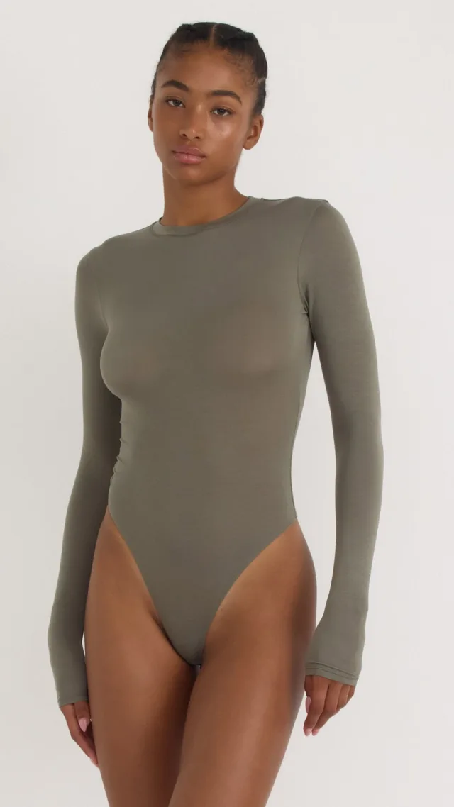 Soft Touch Veil Open Back Bodysuit