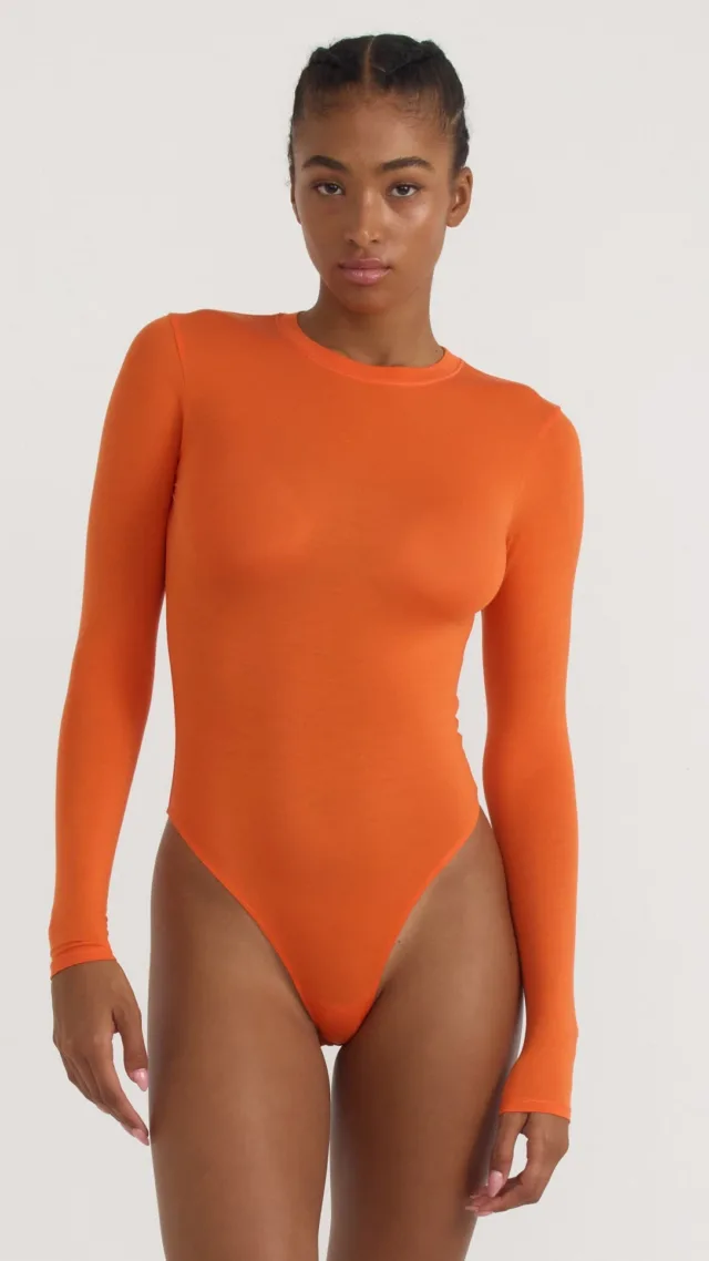 Soft Touch Veil Open Back Bodysuit