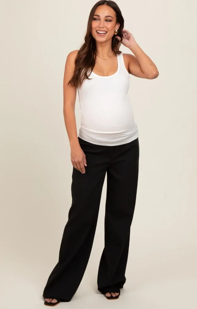 Black Basic Maternity Trousers