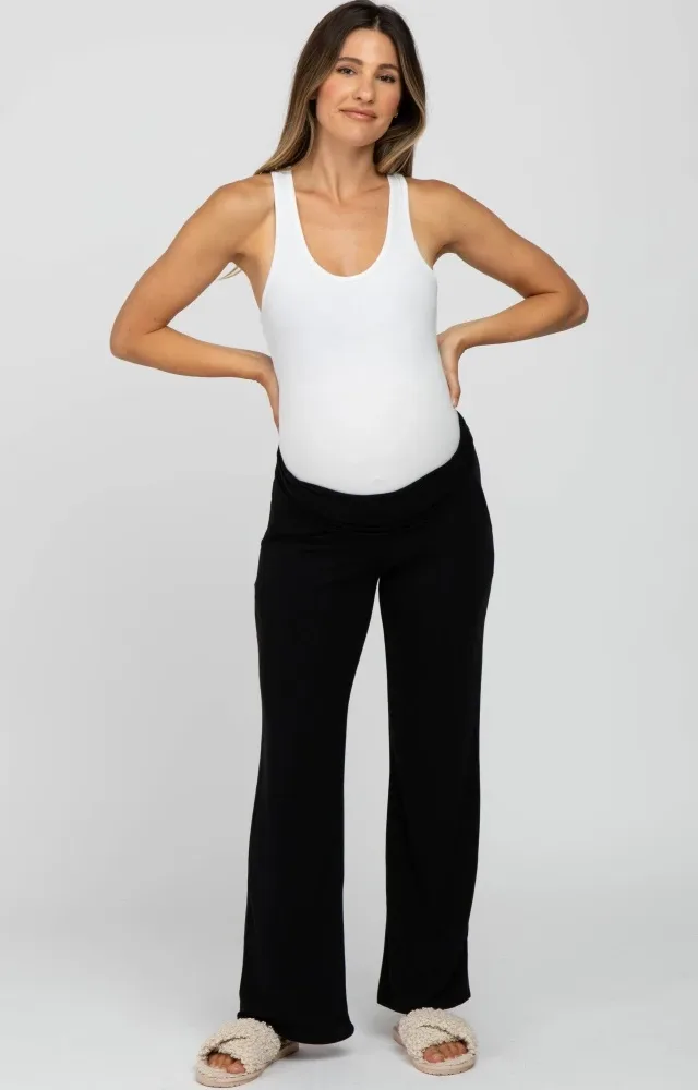 Black Maternity Yoga Pants