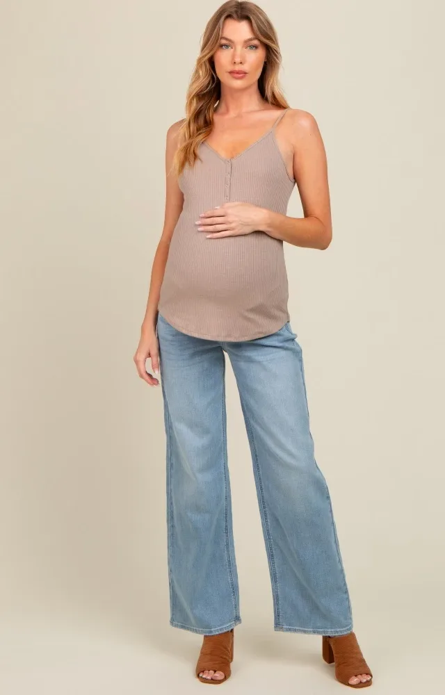 Light Blue Bootcut Maternity Jeans