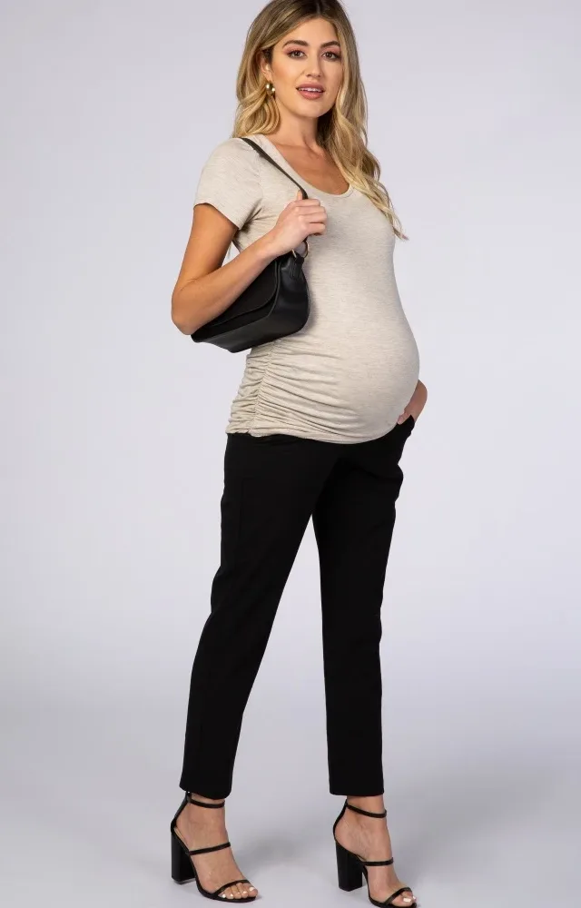 Pinkblush Black Cropped Maternity Pant