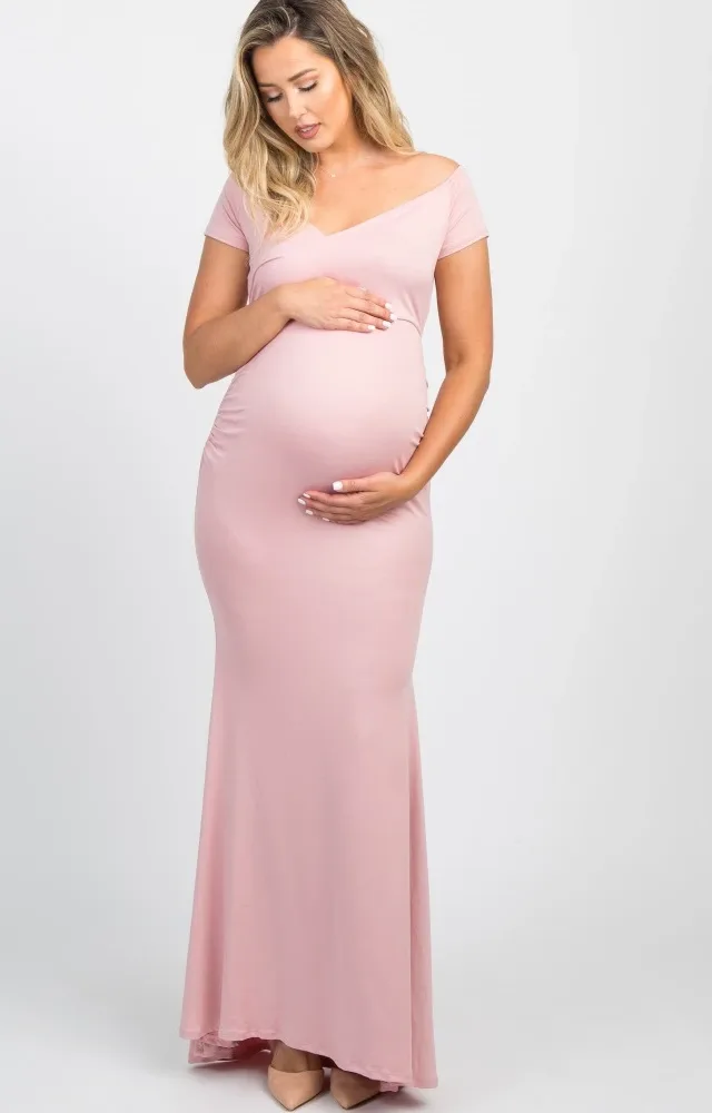 Pinkblush Pink Maternity Photoshoot Gown