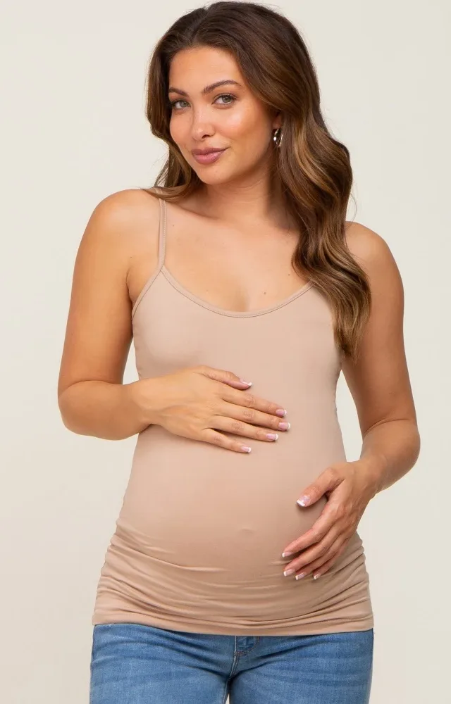 Taupe Soft Basic Maternity Cami