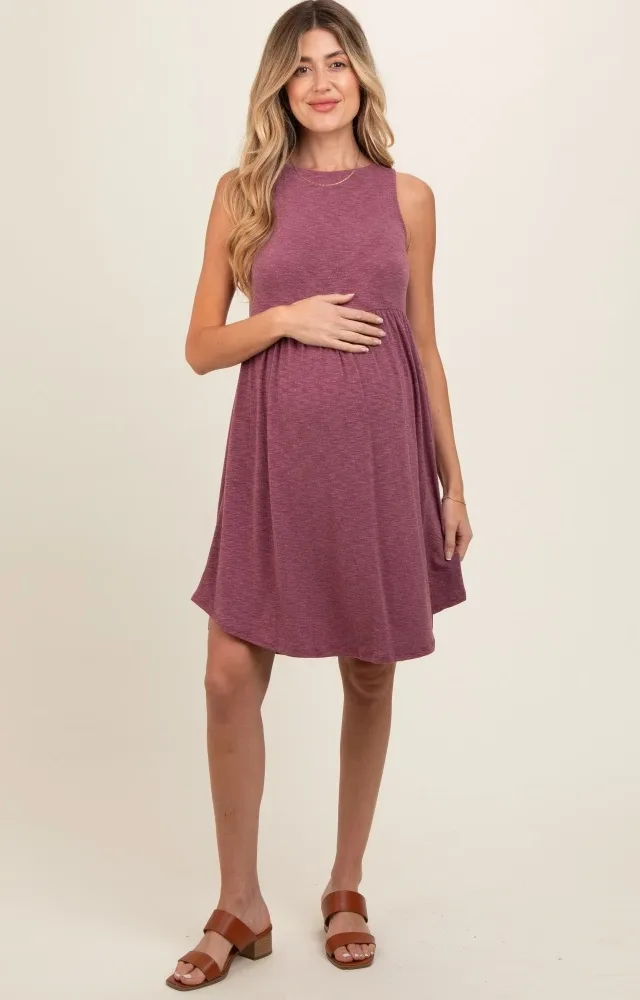 Violet Babydoll Sleeveless Maternity Dress