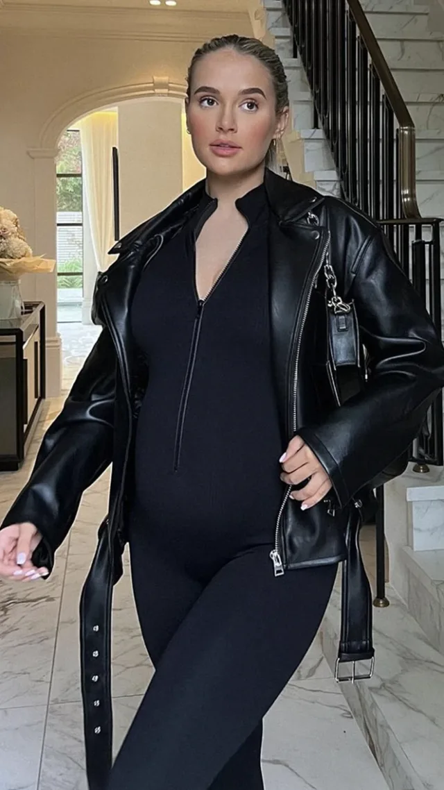 Maternity Black Snatched Ribbed Jumpsuit