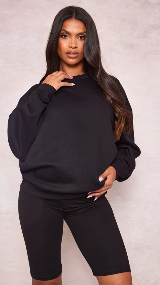 Maternity Black Ultimate Basic Sweatshirt