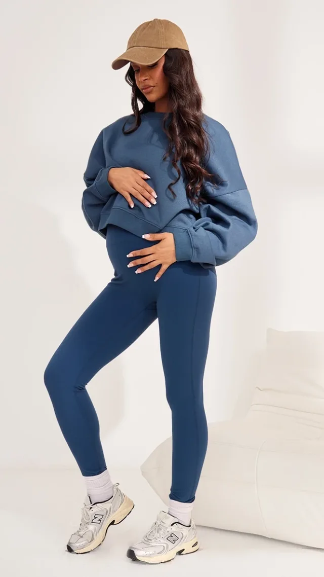 Maternity Navy Snatched Sculpt Leggings