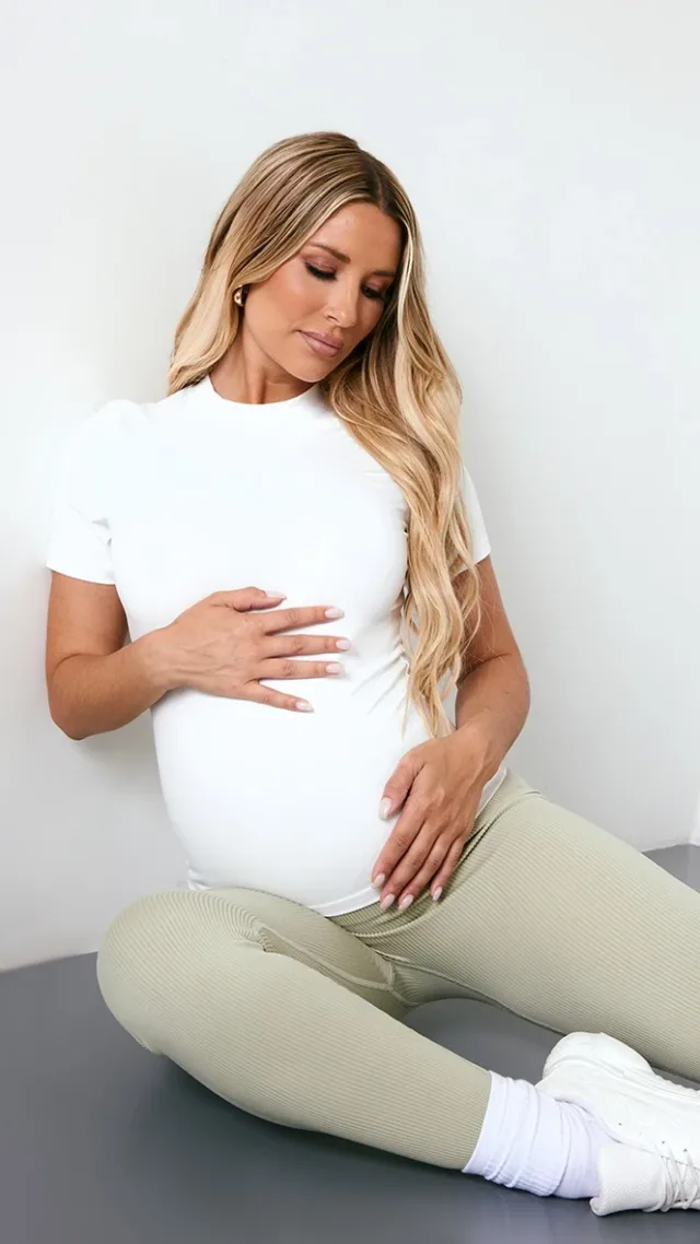 Maternity White Soft Touch Sculpt Short Sleeve Top