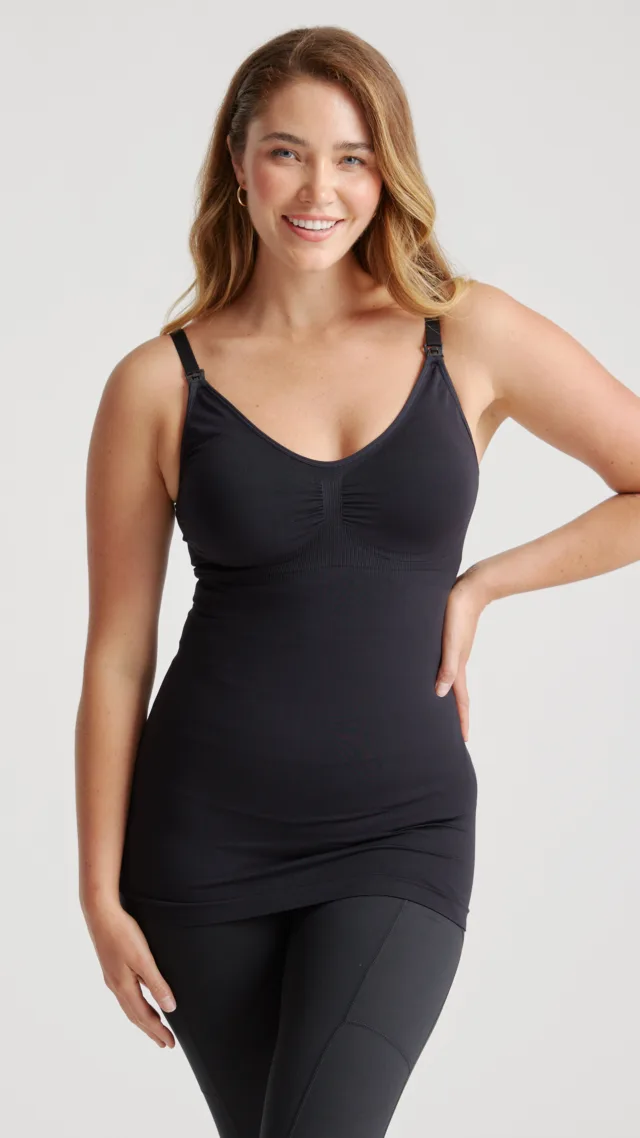 Black Seamless Maternity & Nursing Tank 2-Pack