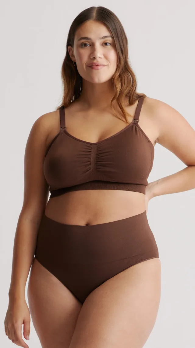 Cocoa Seamless Hands Free Pumping & Nursing Bra