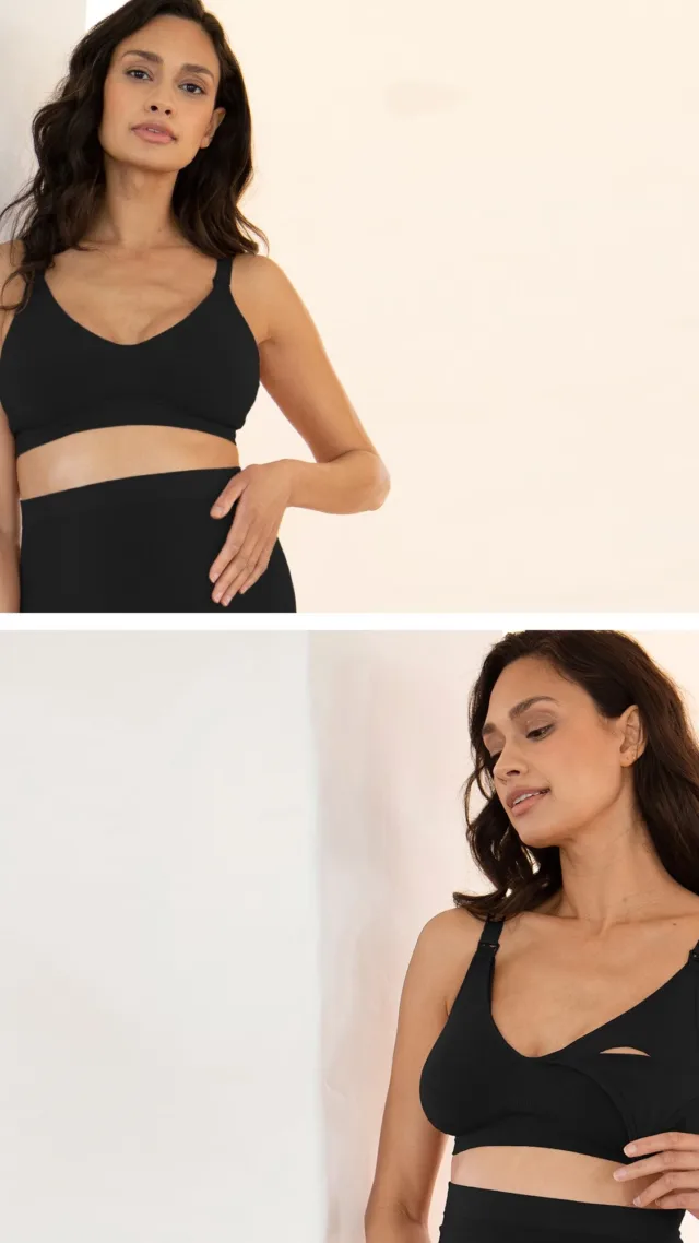 2-Pack Seamless Bamboo Maternity-To-Nursing Bras