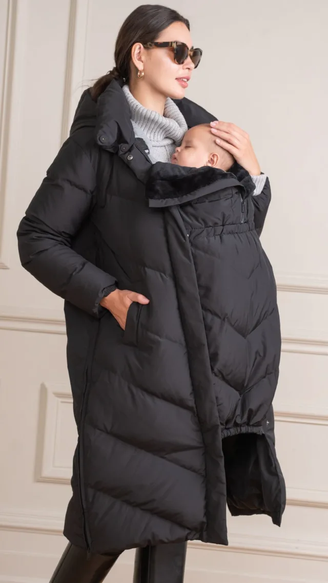 Adena | Long Maternity & Babywearing Puffer Coat