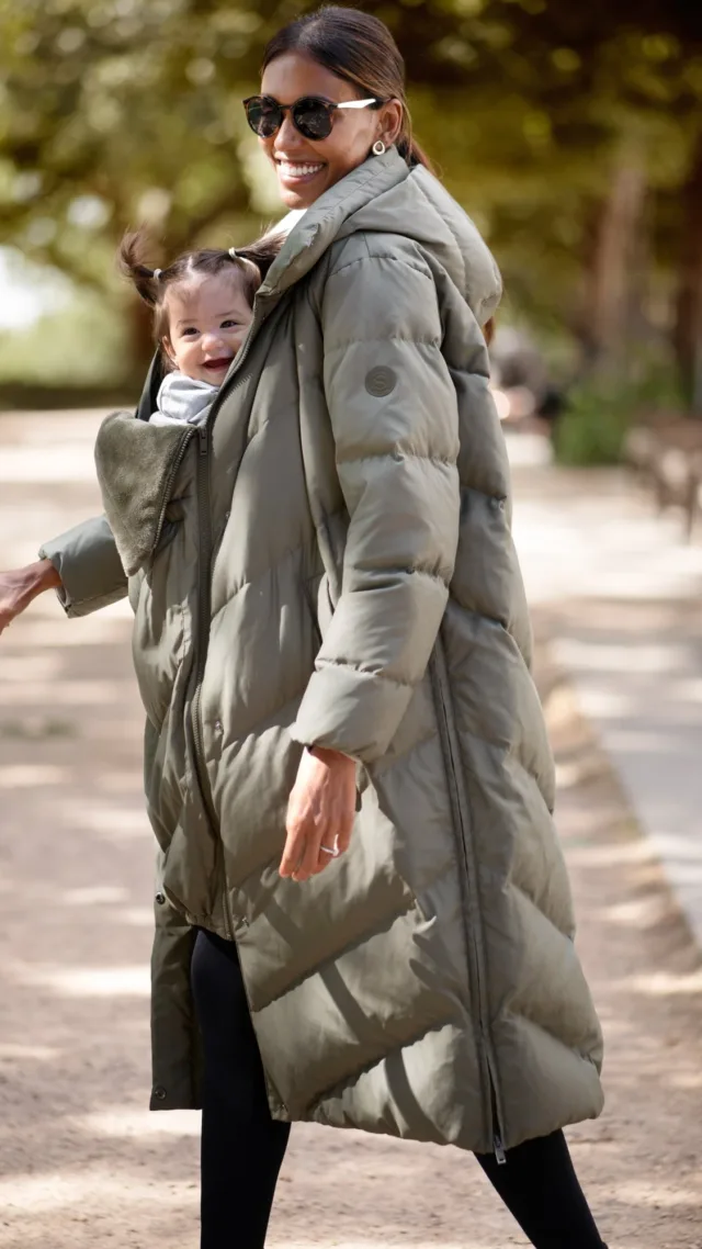 Adena | Long Maternity & Babywearing Puffer Coat