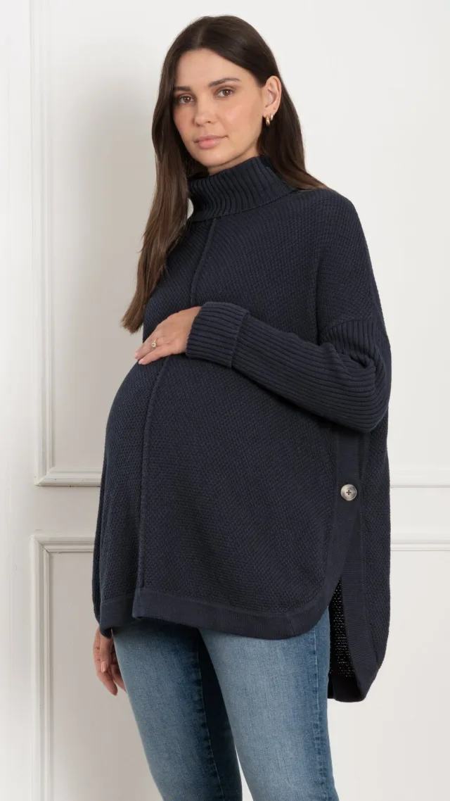 Bertram | Roll Neck Knit Maternity & Nursing Sweater