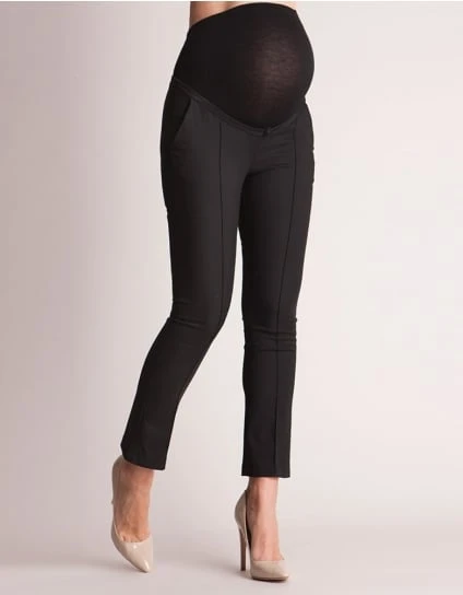 Cressida | Tailored Black Cropped Maternity Pants