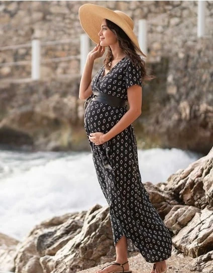 Daisy | Maxi Wrap Maternity Dress