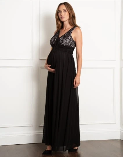 Embellished Maxi Maternity Dress