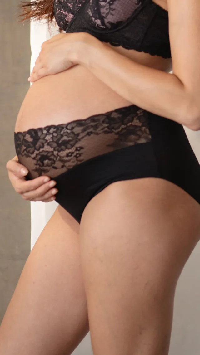 Emelia | Lace Mid Bump Maternity Briefs