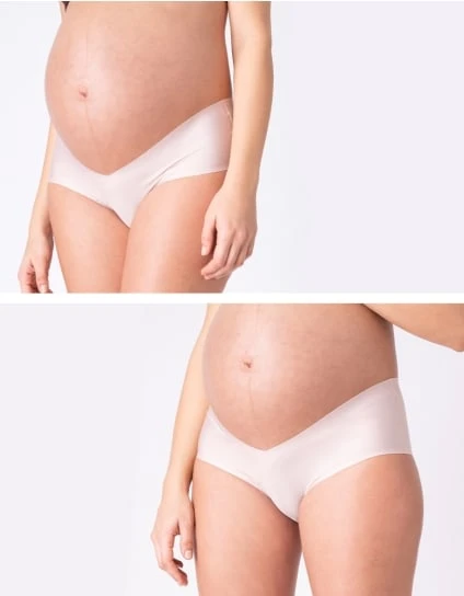 Emmie | Twin Pack No Vpl Blush Maternity Briefs