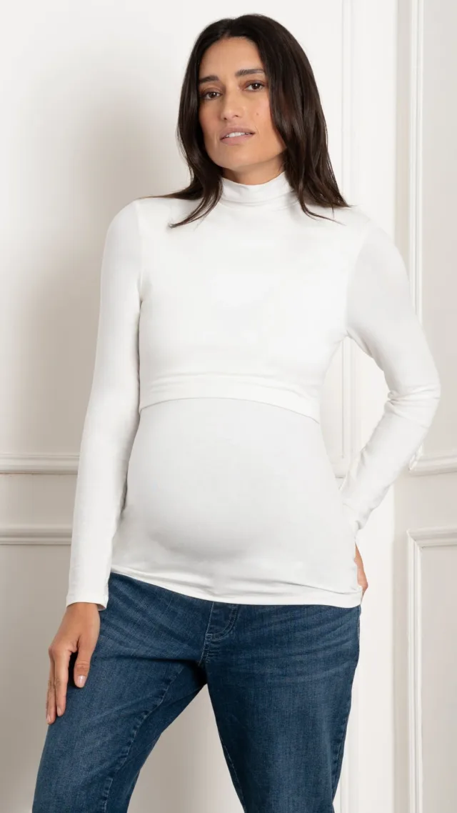 Eragon | Lift-Up Long Sleeve Jersey Maternity & Nursing Layering Top