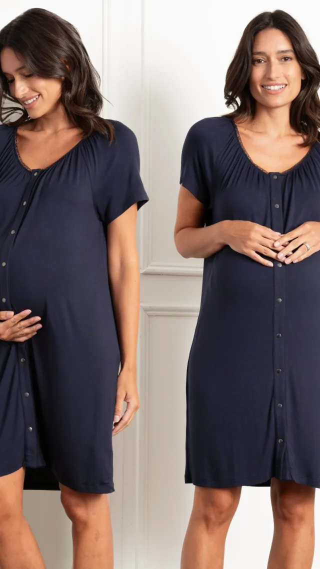 Gemma | Popper-Fastening Maternity & Nursing Nightie