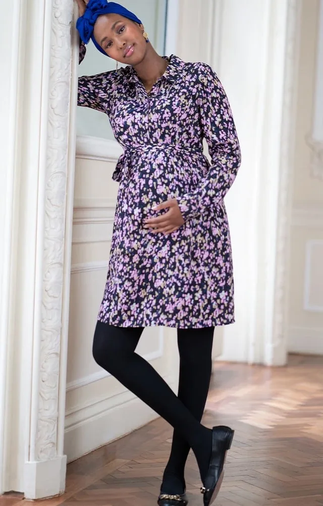 Gerry | Maternity To Nursing Belted Tunic – Floral Print