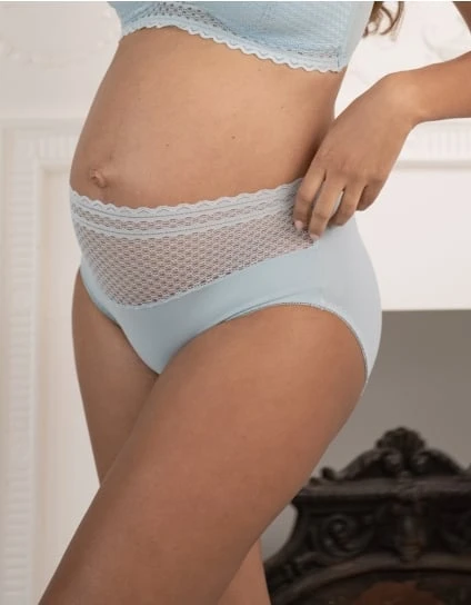 Hallie | Lace Mid Bump Maternity Briefs